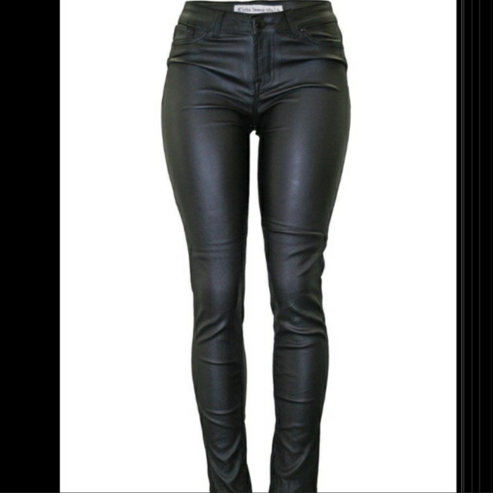 Cielo Jeans faux leather black pants